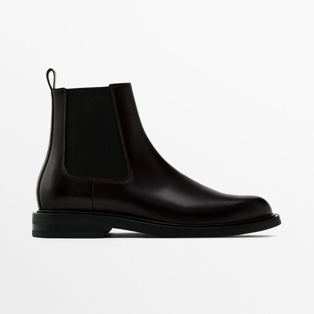 Massimo Dutti Men's Chelsea Boots With Track Soles NWT Size EU 41/ US 8
